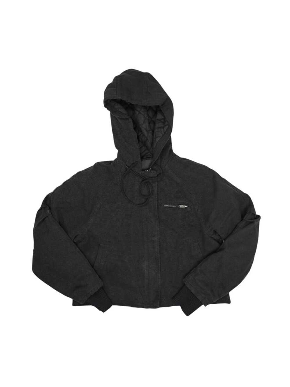 Khy Canvas Hooded Jacket in Washed Black